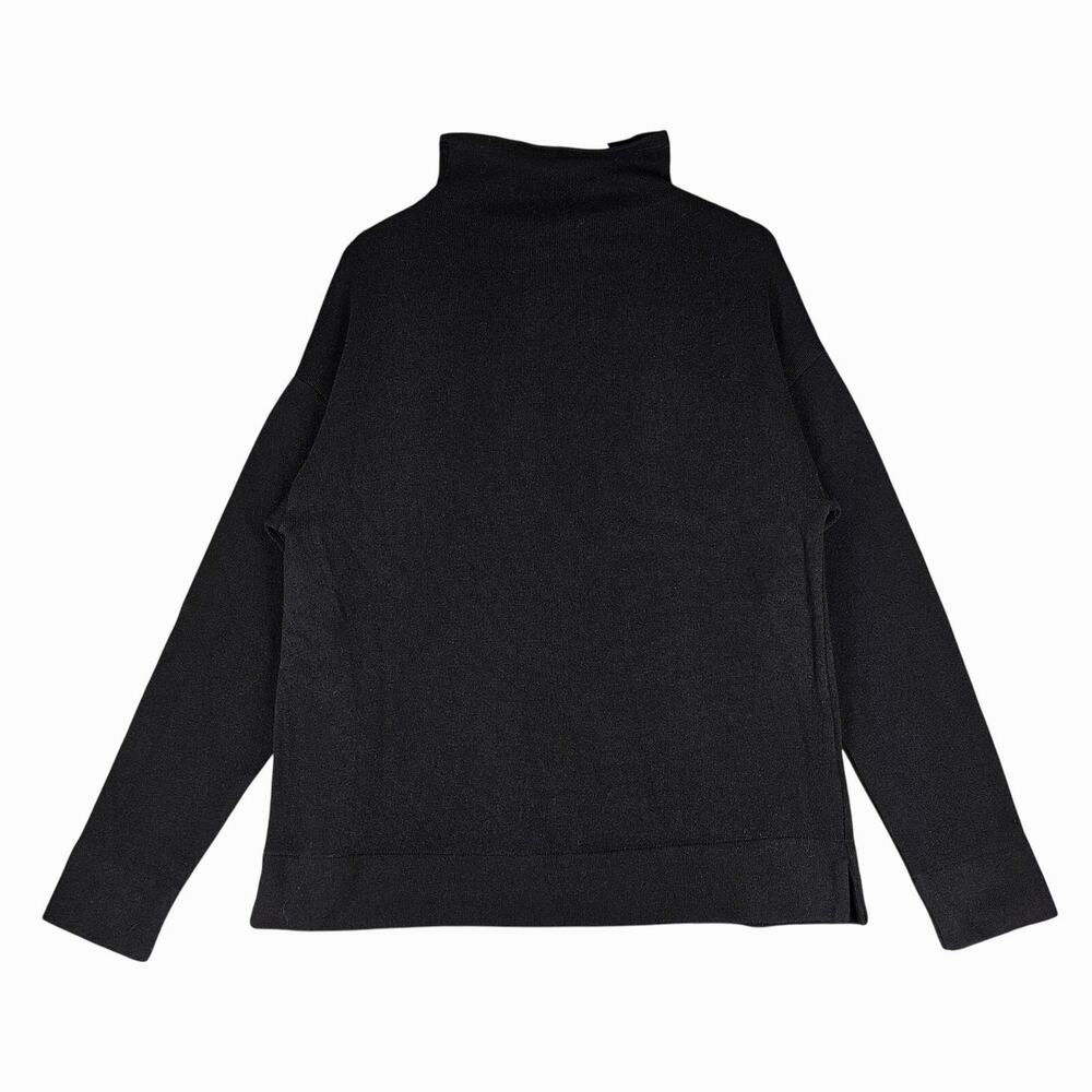 JAMES PERSE WOMEN’S MOCK NECK SWEATER – BLACK – SIZE S – VIRGIN WOOL BLEND